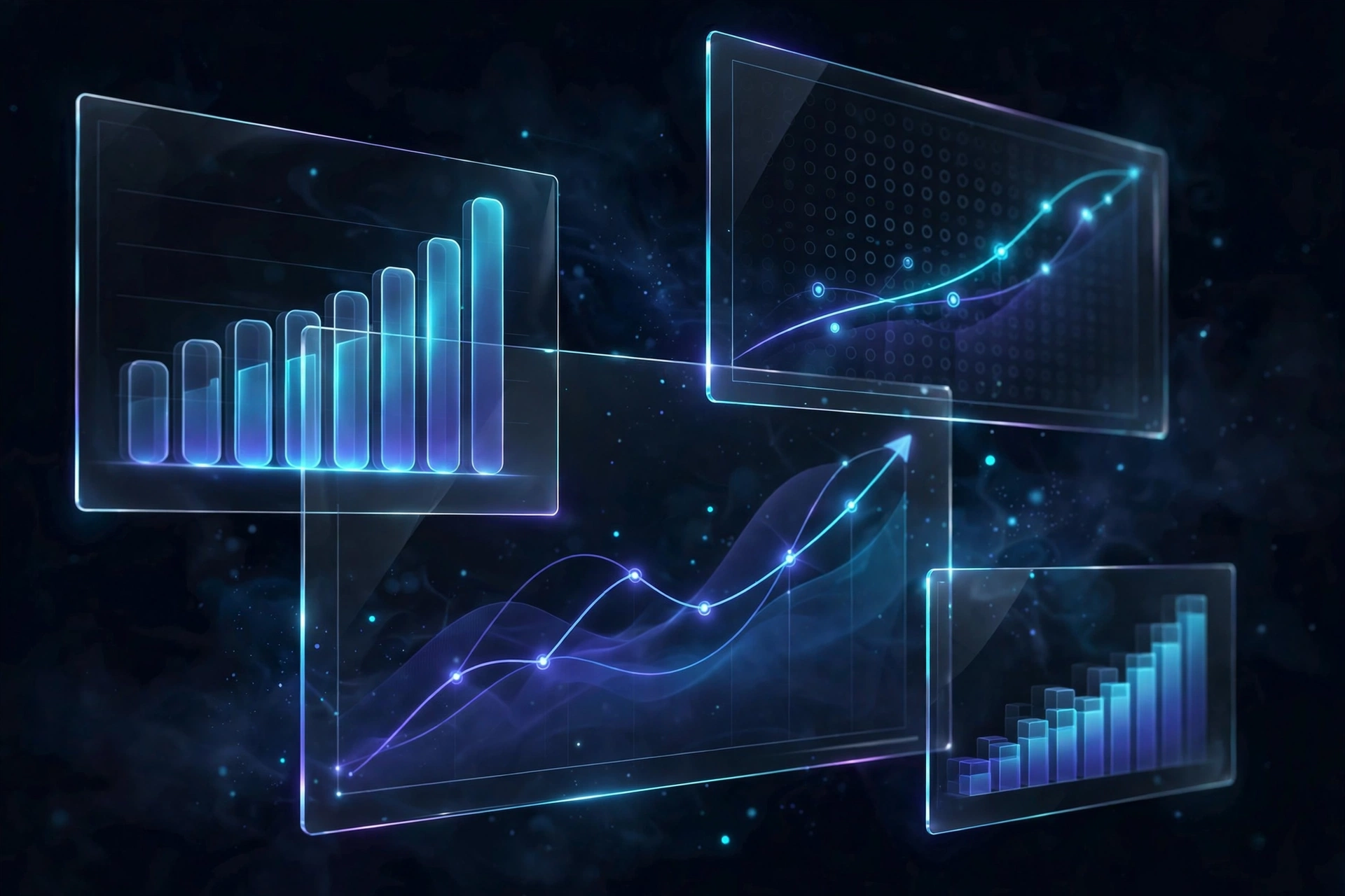 Panel de analítica con gráficos de rankings en ascenso